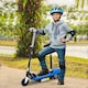 image 2 of HOMCOM Foldable Scooter 120W w/ Adjustable Height and Brake, Blue