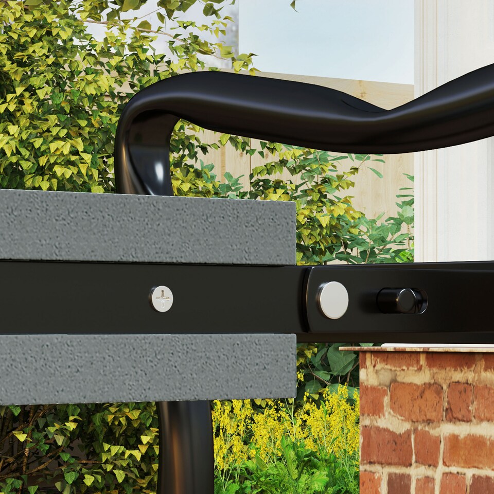 image 1 of Outsunny Garden Kneeler Foldable Seat Bench EVA Foam Pad with Tool Bag Pouch