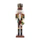 image 1 of Living and Home Classic Wooden Nutcracker Soldier Figurine –Festive Christmas Ornament