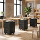 image 8 of HOMCOM Mobile Vertical Filing Cabinet with 4 Drawers for Home Office, Black