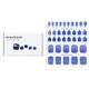 image 1 of Nail Sticker (purple) - # Your Galaxy Pedi - 36pcs Purple