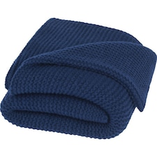 Seasons Suzy Polyester Knitted Blanket - Navy - 120cm x 150cm