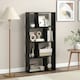 image 3 of COSTWAY 5-Tier Geometric Bookshelf Bookcase Organizer Black Black