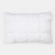 image 5 of OHS Quilted Hotel Cushion Soft Filled Bounce Back Luxury Quality Plump Plush Bed Pillow White | 48 x 74cm