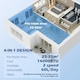 image 4 of HOMCOM 14,000 BTU Mobile Air Conditioner with WiFi Smart App