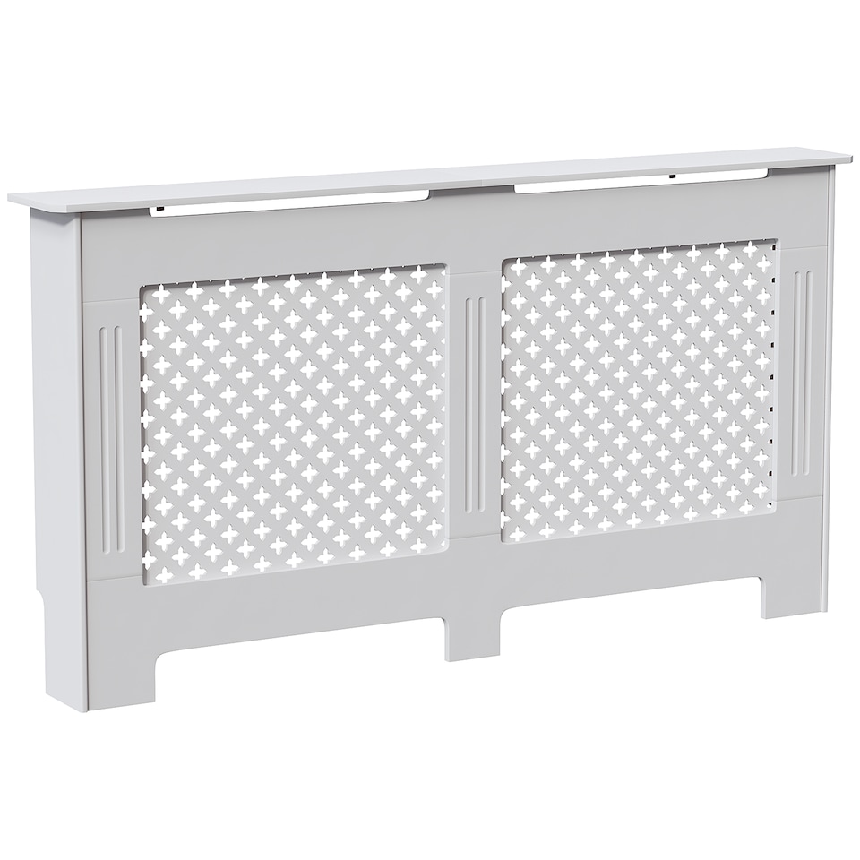 image 1 of Vida Designs Oxford Radiator Cover Painted MDF Cabinet, White, 152cm