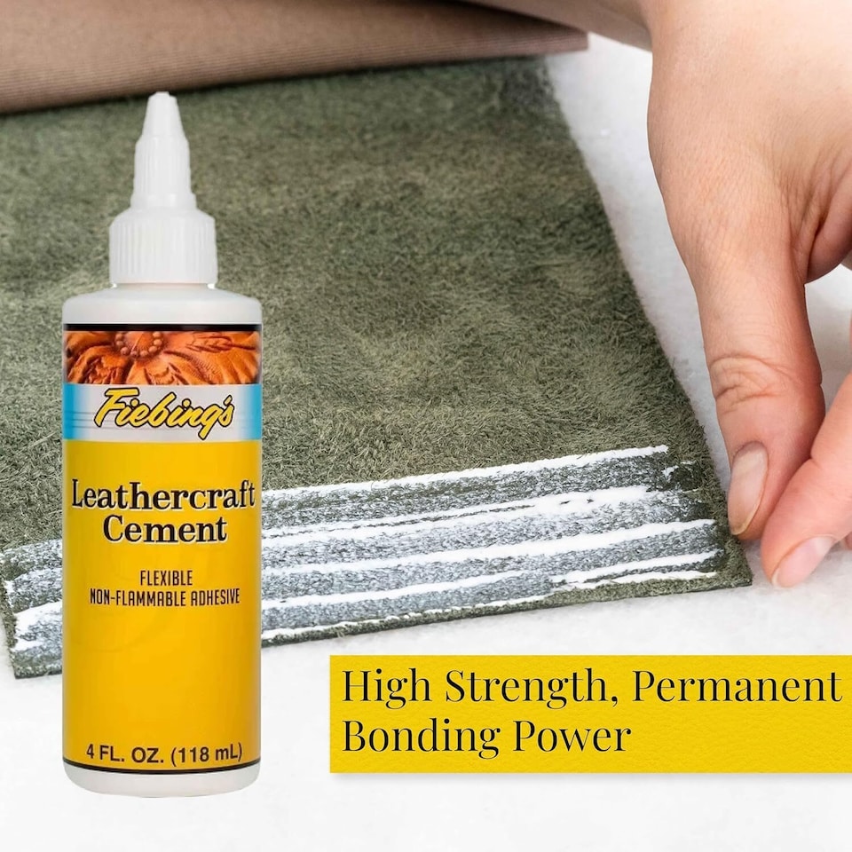 image 1 of Fiebing's Leathercraft Cement - Professional Adhesive for Leather Bonding 4oz | Clear