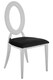 image 2 of Interiors by Premier Luxe Round Back Dining Chair, Elegant Silver Armless Accent Chair, Black Velvet Upholstered Modern Chair | Black