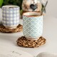 image 4 of Nicola Spring Hand-Printed Tumblers - 280ml - Blue - Pack of 6 Blue