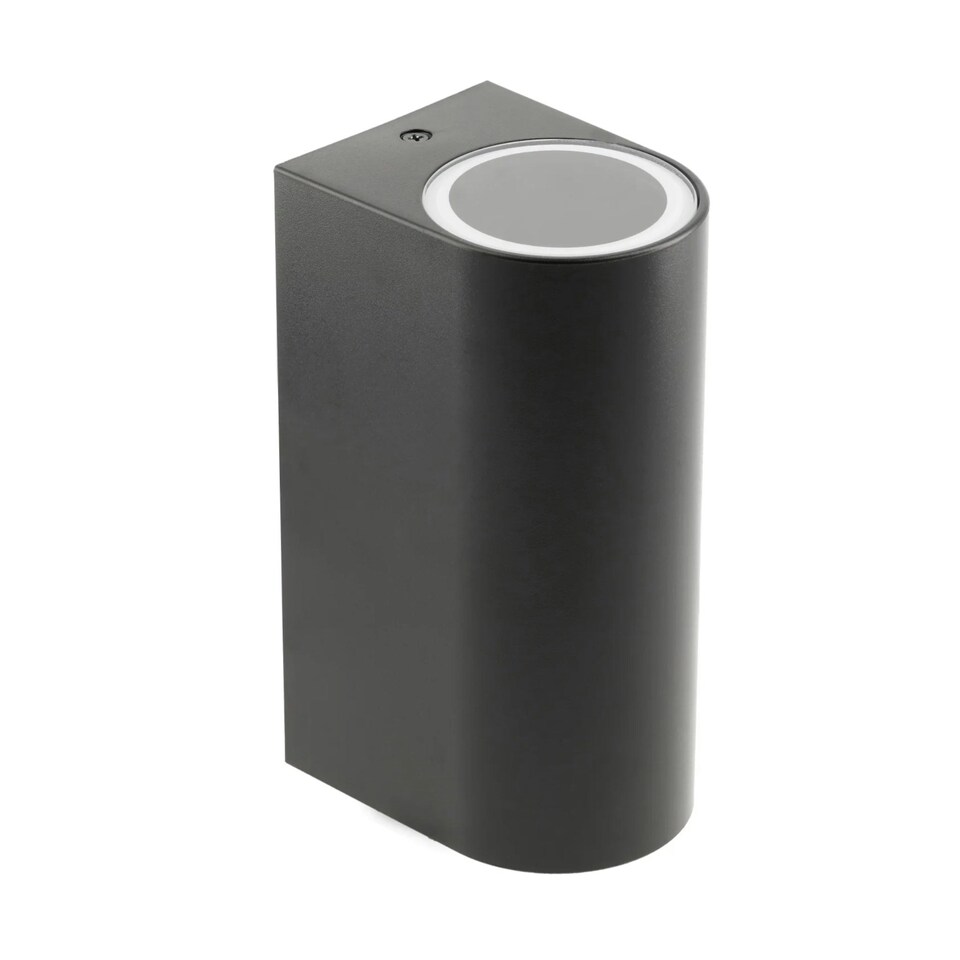 image 1 of CGC EILEEN Black Outdoor Curved Double Spotlight Wall Light Black