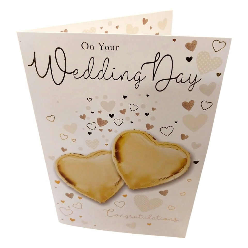 image 1 of On Your Wedding Congratulations Balloon Boutique Greeting Card