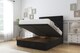 image 2 of Sloomy Texas Black Plush Ottoman Bed With Mattress With 26" Strutted Headboard 4' Small Double