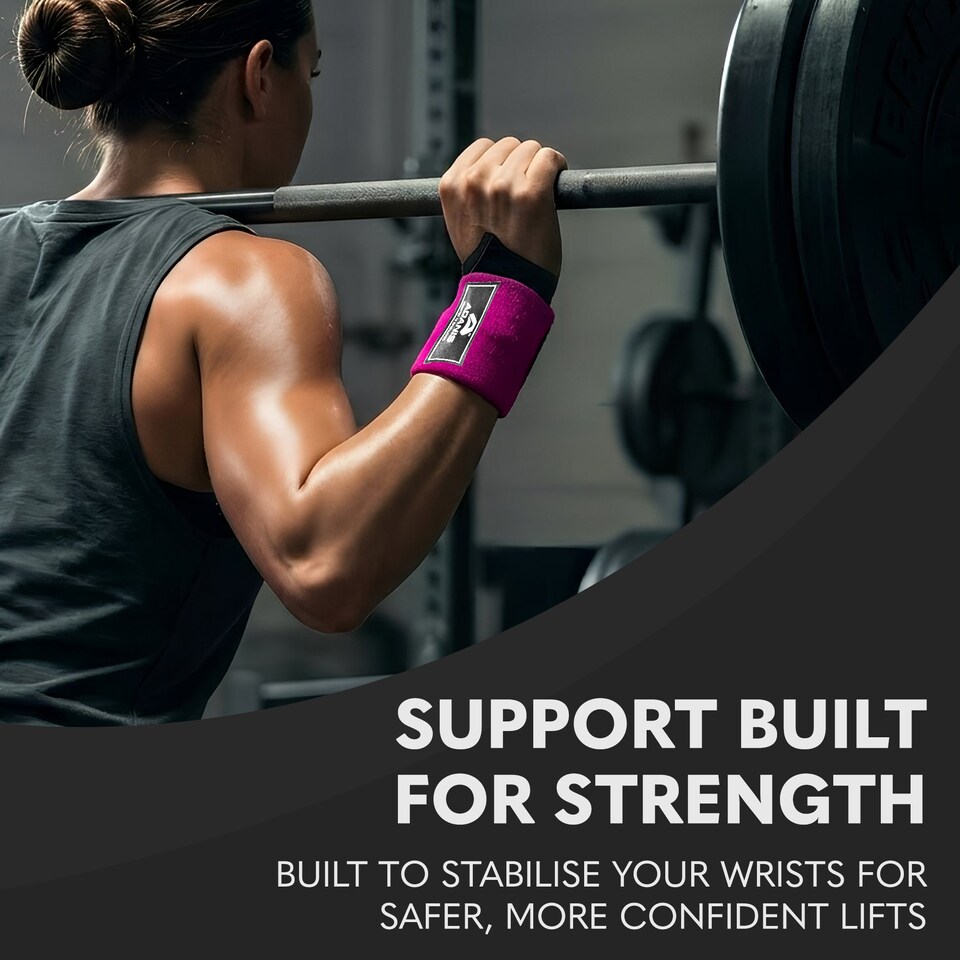 image 1 of Adanis Wrist Wraps for Weightlifting (Pair), Adjustable Wrist Support