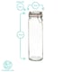 image 3 of Argon Tableware Glass Spaghetti Jar with Labels - 2 Litre - Orange Seal - Pack of 6