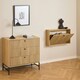 image 6 of Albany Shoe Cabinet 1 Flip Down Door In Oak