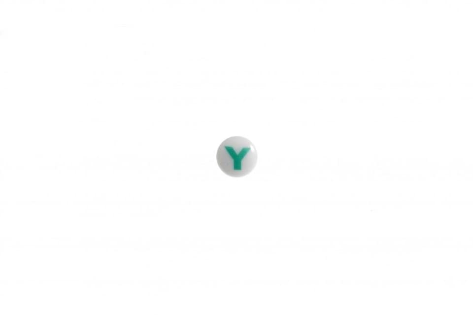 Trimits Green 14mm Baby Alphabet Letter Buttons for Dressmaking - each