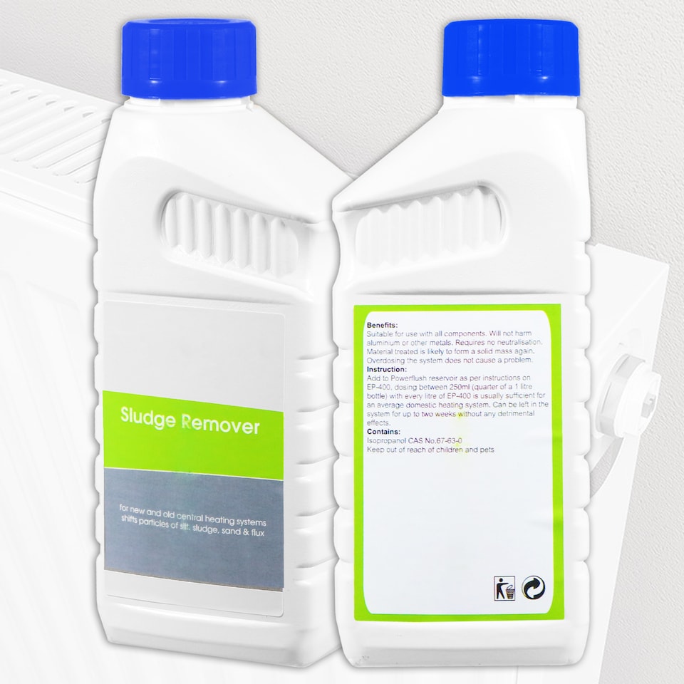 image 1 of SPARES2GO Central Heating Sludge Remover Concentrate Radiator Boiler Pipes Liquid (500ml Bottle)
