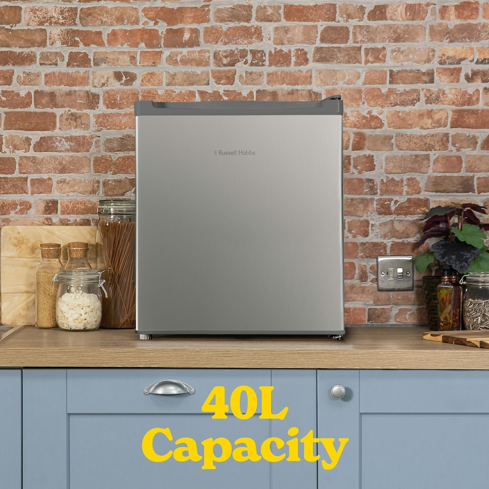 image 1 of Russell Hobbs RHTTLF2E1SS 40L Larder Fridge Stainless Steel Silver