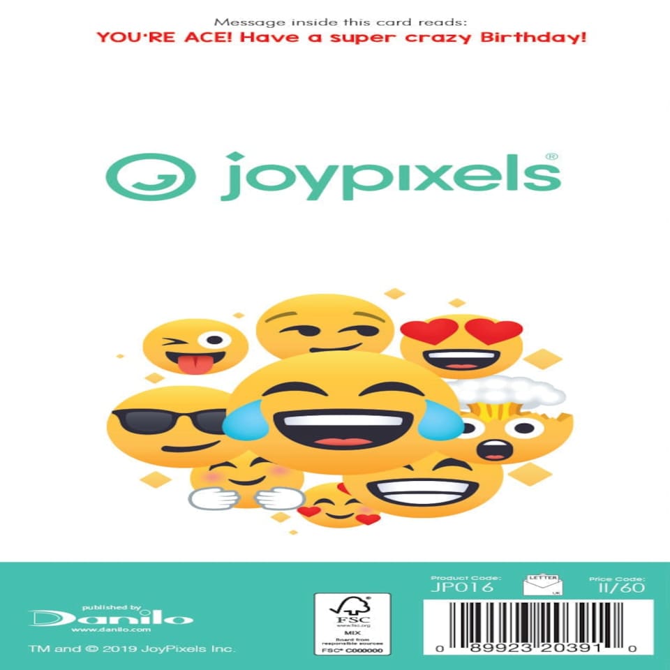 image 1 of JoyPixels Emoji Age 8 Birthday Card