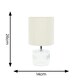 image 2 of ValueLights Betty Clear Glass Table Lamp with Natural Lamp Shade