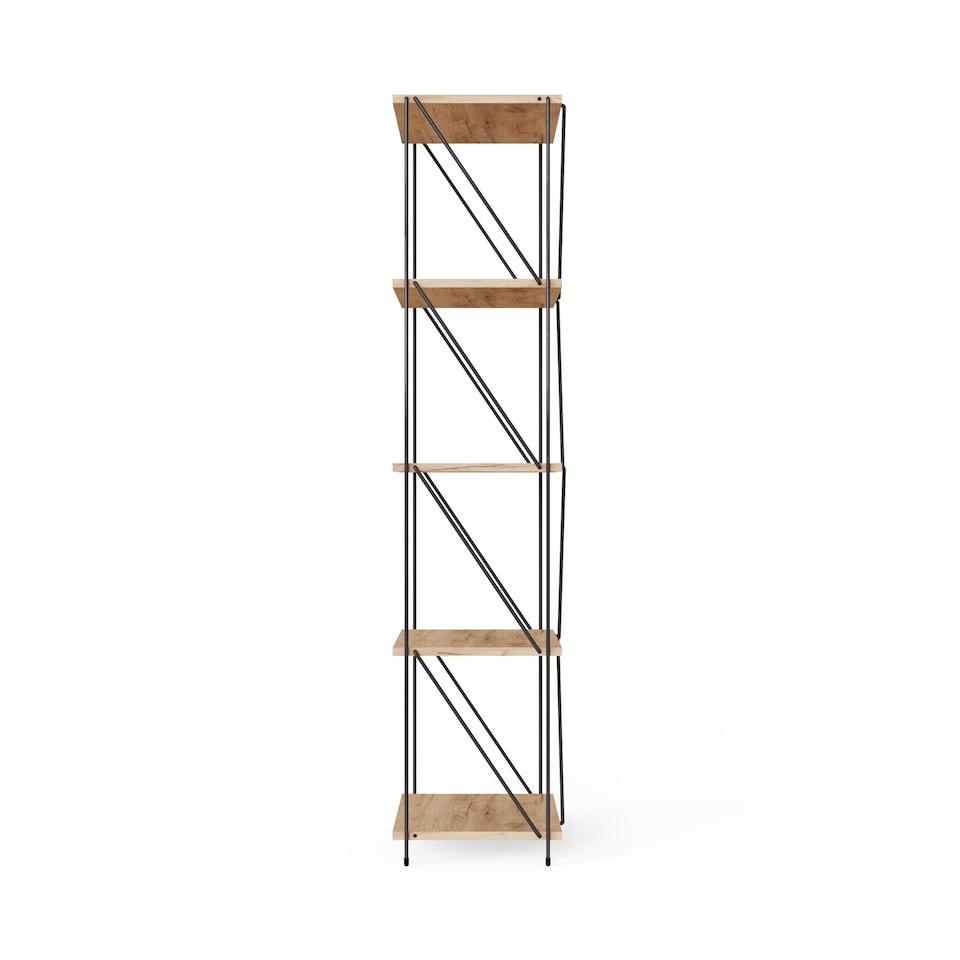 image 1 of Leyo 5 Tier Storage Rack Wotan Oak