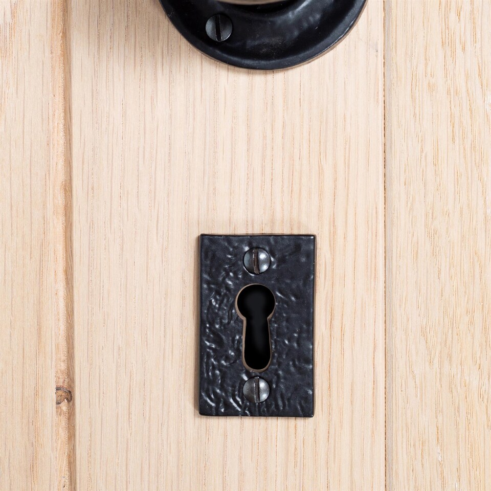 image 1 of Hammer & Tongs Rectangular Escutcheon Plate - W30mm x H50mm - Black