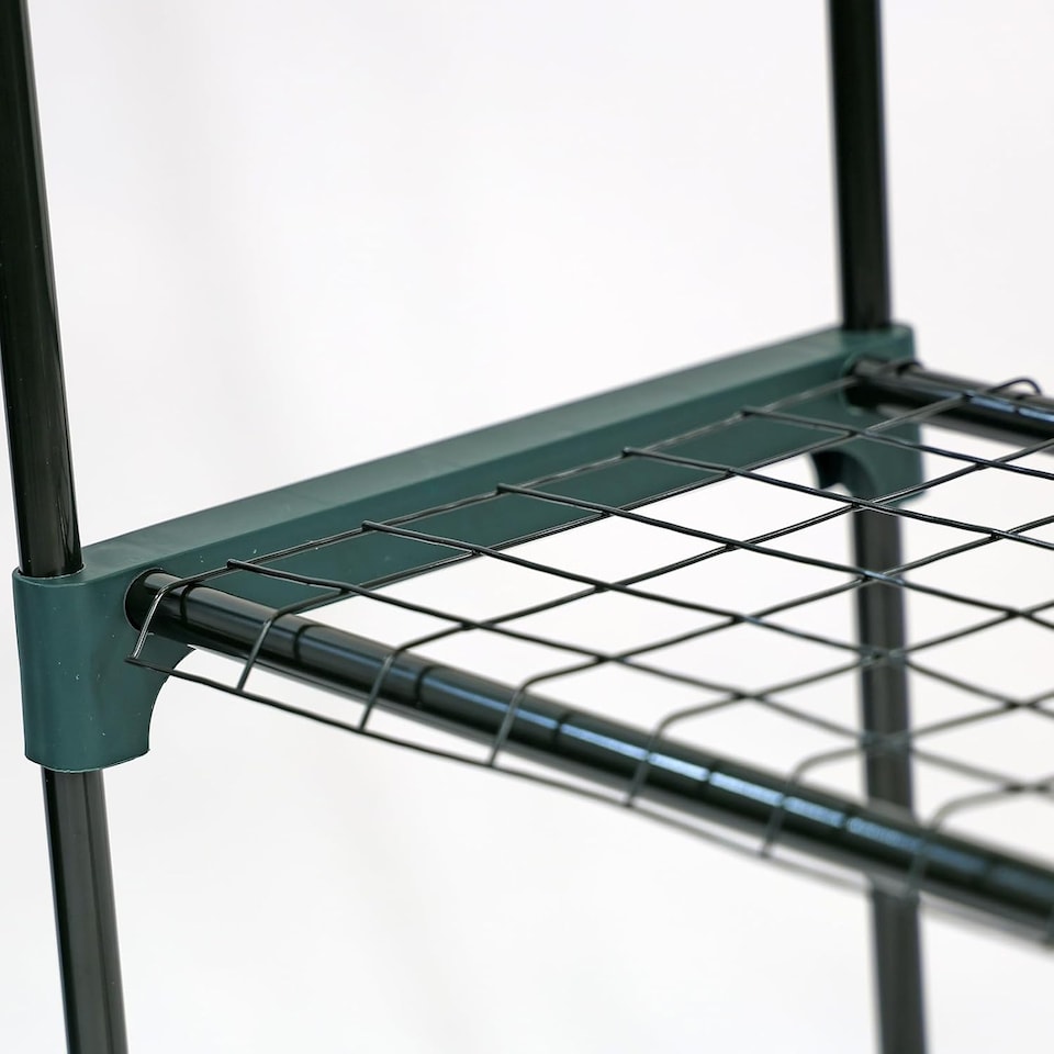 image 1 of Flower Staging Display Greenhouse Shelving Racking 4 Tier Garden Pot Plants 2pcs