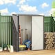 image 2 of Outsunny Outdoor Storage Shed w/ Lockable Door for Garden, Light Grey 