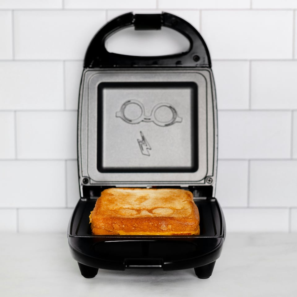 image 1 of Uncanny Brands Harry Potter Icon Single Sandwich Maker - Black