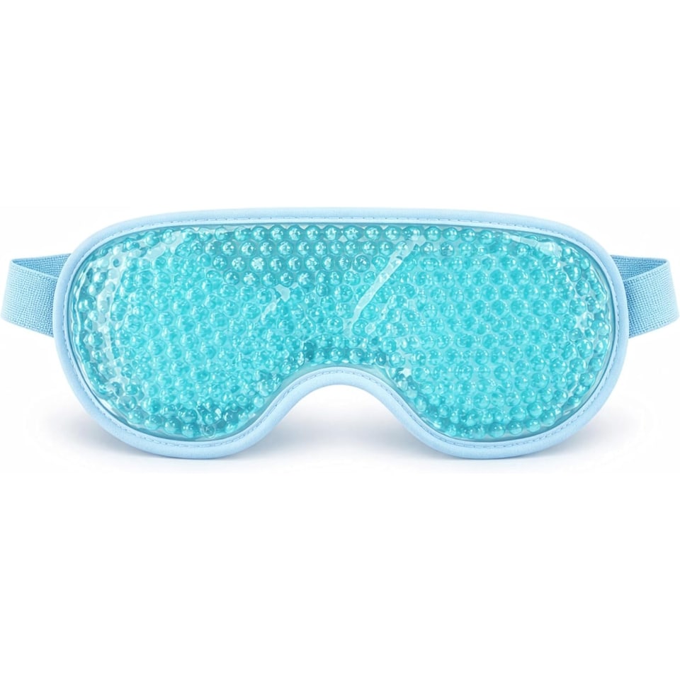 image 1 of Gel Beads Eye Mask Hot Cold Therapy Puffy Eyes Migraine Sinus Relief Dark Circle