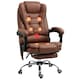 image 1 of Vinsetto Office Chair with 6 Point Massage and Back Heat, Microfiber Desk Chair with Footrest Adjustable Height and Swivel Wheels, Back Reclining, Brown