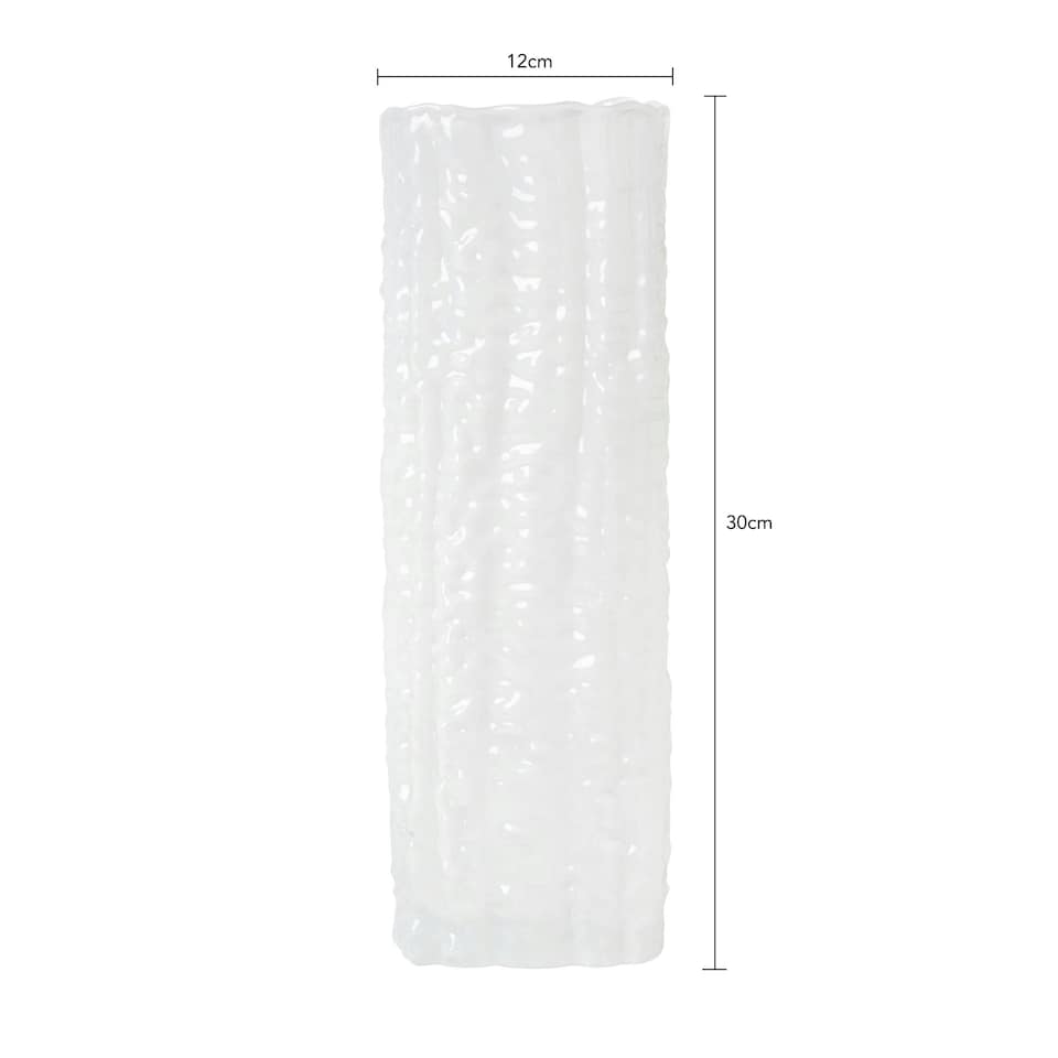 image 1 of BHS Bobble Glass Vase, White