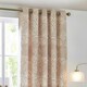 image 3 of Hoem Nola Abstract Oat Eyelet Curtains (W)168cm x (D)137cm Multi