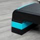 image 7 of HOMCOM Aerobic Step Three-Level Adjustable Exercise Stepper, Black and Blue