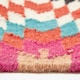 image 4 of Homescapes Manila Handwoven Diamond Kilim Wool Hall Runner - 66 x 200 cm | Pink | Pink, orange, blue, white and black