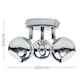 image 5 of ValueLights Retro Eyeball Polished Silver Spotlight and Cool White Bulb