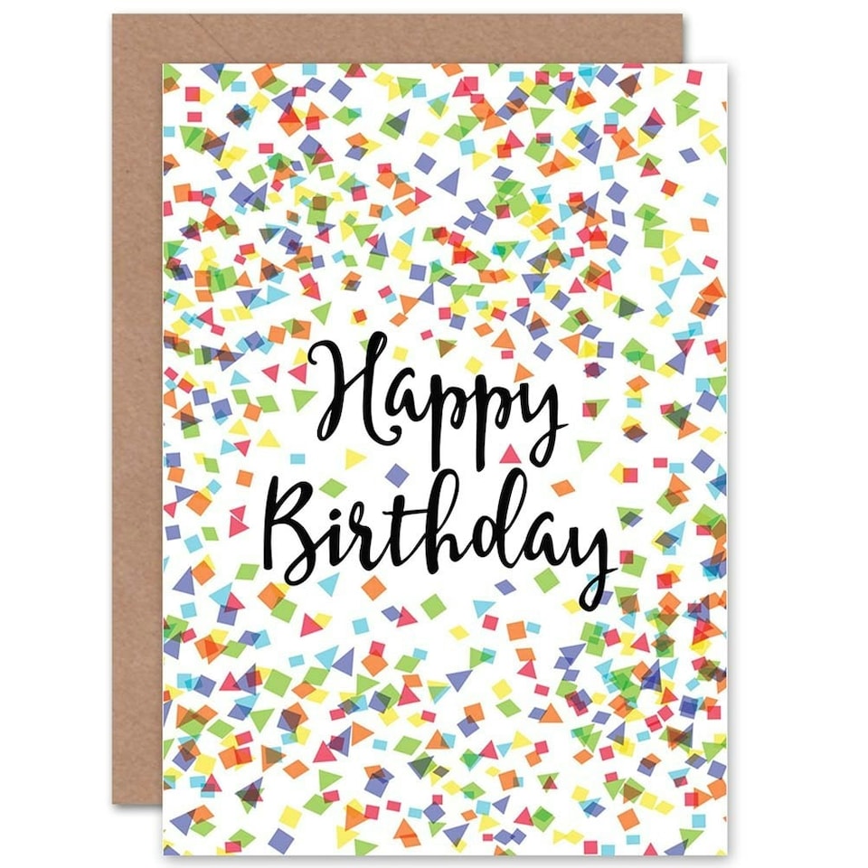 image 1 of Colourful Confetti Happy Birthday For her Greeting Card