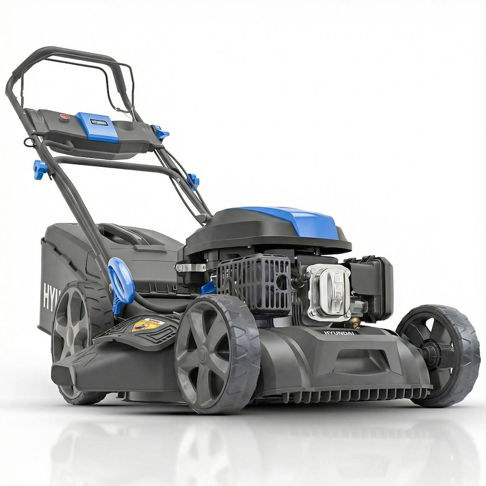 image 1 of Hyundai 22 Inch 56cm Self-Propelled Petrol Lawnmower, Electric Start, 196cc HYM22200SPEX