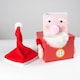 image 3 of Santa Father Christmas Plush Large Stackable Gift Boxes - Pack of 3 Red
