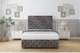 image 1 of Sloomy Watson Slate Naples Divan Bed With Mattress 2 Drawers Right Side With 26" Strutted Headboard & 12" Matching Footboard 5' King | Grey | Slate | King | 1