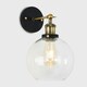 image 3 of ValueLights Sheridan Industrial Pair of Black Indoor Wall Light