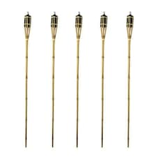 Natural Bamboo Torch 120cm - Pack of 5