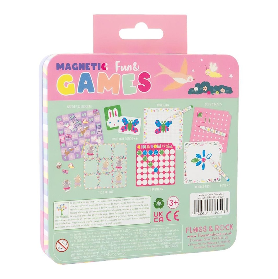image 1 of Floss & Rock Magnetic Fun & Games Travel Activity Tin - Enchanted