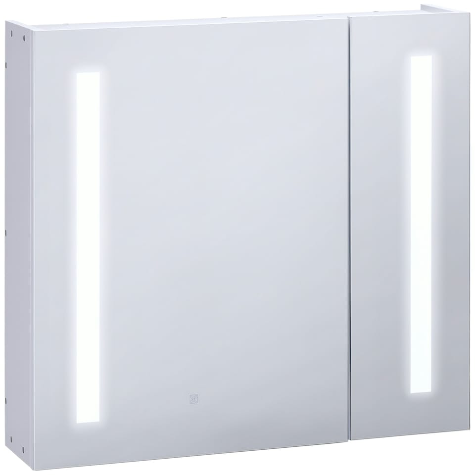 image 1 of kleankin LED Illuminated Mirror Cabinet with Lights, Touch Switch, for Bathroom