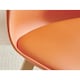 image 5 of Furniturebox 2x Stockholm Scandi Orange Faux Leather and Wood Dining Chairs
