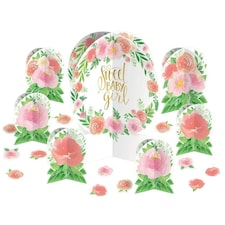Amscan Baby Shower Party Centrepiece Set - White/Pink/Green - One Size