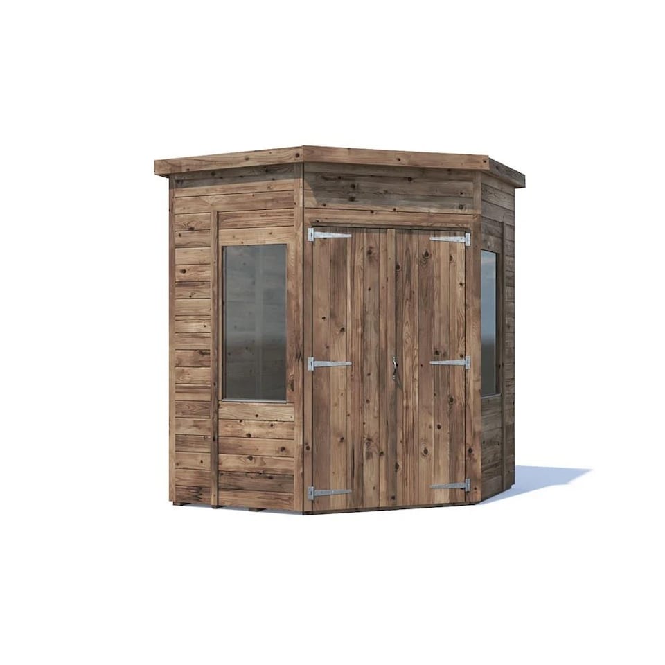 image 1 of Dunster House Overlord Corner Shed W6' x D6' / W1.8m x D1.8m, Superfelt Included