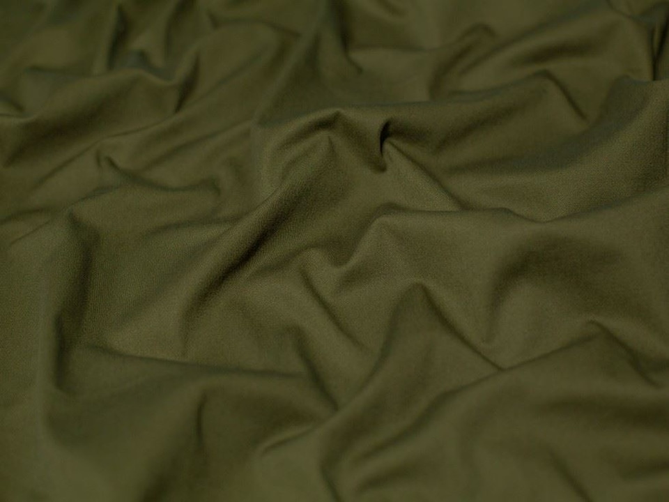 Minerva Core Range Green Stretch Woven Cotton Twill Fabric for Dressmaking, 130cm / 51" Wide - per metre