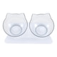 image 1 of Living and Home 15° Tilted Elevated Feeder with Double Cat Bowls, Transparent | White