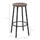 image 3 of HOMCOM Bar Stools, Set of 2 Kitchen Breakfast Stools with Sturdy Steel Frame, Industrial Tall Bar Chairs, 65cm High Seat, Rustic Brown